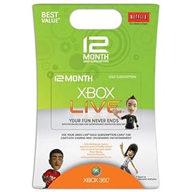 Xbox 360 Live 12 Month Gold Card Xbox 360 Live 12 Month Gold Card