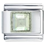 October Opal Birthstone Italian Charms