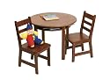 Lipper International 524C Child's Round Table and 2-Chair Set, Cherry