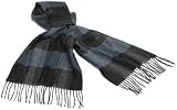 V. Fraas Men's Acrylic Herringbone Stripe Ombre Plaid Muffler