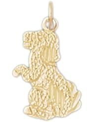Dazzlers Solid 14 karats gold Dachsund Dog Charm Pendant Available in three colors from jewelsberry (weights: 1.0 grams only)