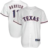 MLB Majestic Yu Darvish Texas Rangers #11 Replica Baseball Jersey - White (XXXX-Large)
