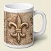 Kitchen & Housewares : French FLEUR D LIS fluer de lys decor COFFEE MUG cup NU