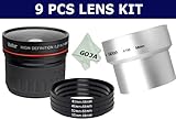9 Pcs KIT For CANON A700 A710 IS, Includes: 0.21x Wide Angle Fisheye Magnification+4 Pcs Adapter Ring Kit (43/58MM, 46/58MM, 52/58MM, 55/58MM) +1 Comfortable Carry Case+ Caps+ 58MM Lens Tube Adapter+1 Deluxe Ultra Fine Microfiber Cleaning Cloth GOJA Logo 9 Pcs KIT For CANON A700 A710 IS, Includes: 0.21x Wide Angle Fisheye Magnification+4 Pcs Adapter Ring Kit (43/58MM, 46/58MM, 52/58MM, 55/58MM) +1 Comfortable Carry Case+ Caps+ 58MM Lens Tube Adapter+1 Deluxe Ultra Fine Microfiber Cleaning Cloth GOJA Logo