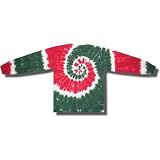 Christmas Swirl Tie Dye Long Sleeve T-Shirt for Youth