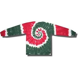 Christmas Swirl Tie Dye Long Sleeve T-Shirt for Youth