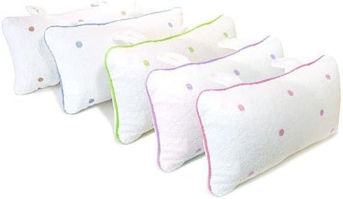 Spa Sister Terry Bath Pillows with Embroidered Dots