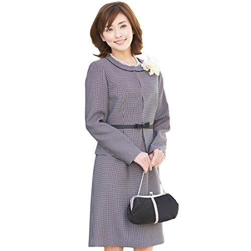 【B-GALLERY】ドット柄ノーカラージャケットアンサンブル(130511357) [ママスーツ セレモニースーツ 入学式 卒業式 七五三 入園式 卒園式]