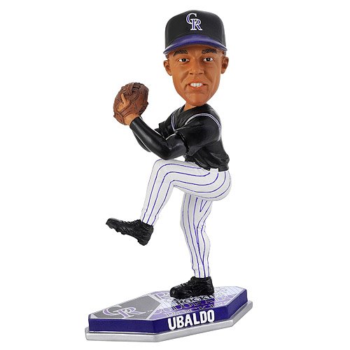 Colorado Rockies Ubaldo Jimenez Plate Base Bobblehead