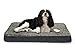 Furhaven Memory Foam Dog Bed for Medium/Small Dogs w/ Removable Washable Cover, For Dogs Up to 35 lbs - Ultra Plush Faux Fur & Suede Mattress - Gray, Medium
