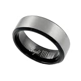 Black Titanium Comfort Band Ring w/ Matte Finish