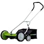 Greenworks 25062 18-Inch 4-Blade Push Reel Lawn Mower With Grass Catcher