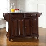 Crosley Furniture Cambridge Solid Granite Top Mahogany Kitchen Island