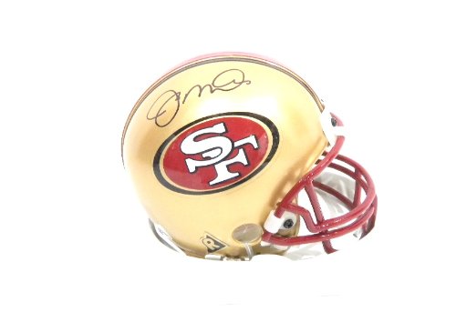 Joe Montana Autographed San Francisco 49ers Mini Helmet w/ Photo Proof