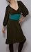MK Dress Olive w/ Teal Belt