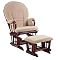 Preston Glider Rocker and Ottoman Set - Harmony Cherry/ Oatmeal