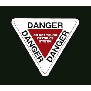 【クリックで詳細表示】DANGERステッカーミニ 白
