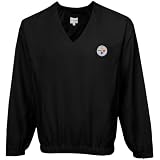 NFL Cutter & Buck Pittsburgh Steelers Black Astute Performance Pullover Windshirt (Large)