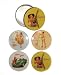 GLAM Retro Pinup Poster Girl Aluminum Coaster Gift Set, Surprise Design