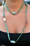Citrine and amazonite long necklace, 'Green Hope'