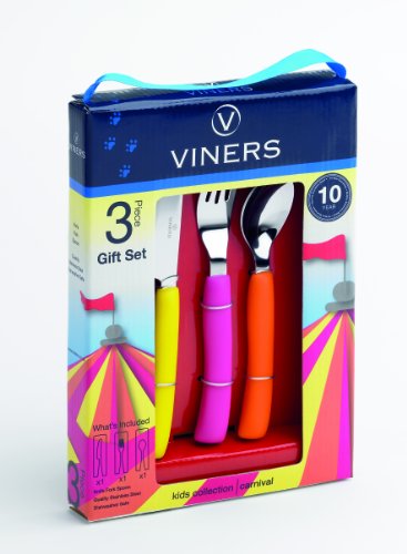 ONEIDA Viners Carnival 3-teiliges Besteckset f&uuml;r Kinder, in Geschenkverpackung