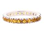 14K White Gold Gem All the Way 'round Eternity Band Ring-Citrine, size6.5