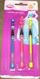 Set of 3 Disney Princess Gel Pens with Toppers