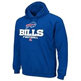 Buffalo Bills Navy Critical Victory V Fleece Hooded Sweatshirt