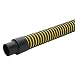 Plastiflex Plastic Hi-Vac Suction Hose Assembly, Yellow/Black,  Cuffs Only, 7 psi Max Pressure, 3' Length, 3" ID