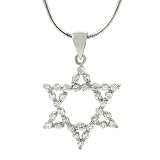 Tressa Sterling Silver Cubic Zirconia Star of David Necklace