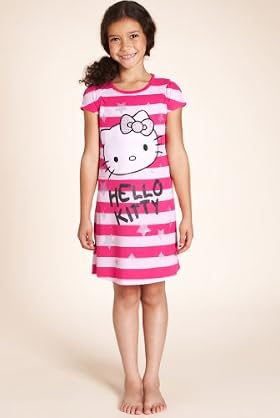 Older Girls' Hello Kitty Stripe Print Nightdress