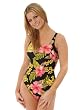 Tropical Print Swimsuit Sexy 1 Piece Swimwear Caribbean Sand Sizes 10 12 or 16