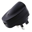 eForCity Premium UK Universal USB Travel Charger Adaptor, Black