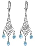 .925 Sterling Silver Chandelier Earrings with Genuine Blue Topaz 41vZUOmTA5L. SL160 .925 Sterling Silver Chandelier Earrings with Genuine Blue Topaz