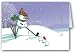 Golfing Snowman Holiday Card - Golf 12 cards/ 13 envelopes