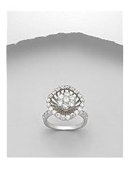 White CZ Ring In 92.5 Sterling Silver