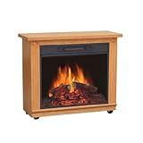 Comfort Glow EF5708 Belleville Electric Mobile Fireplace withThermostat, Traditional Oak Finish
