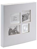 Zoom Produkt-Bild: Walther UK-172 Babyalbum Little Foot mit Ausstanzung f&uuml;r pers&ouml;nlichen Namen, 60 wei&szlig;e Seiten, 4 Seiten illustrierter Vorspann, 28 x 30,5 cm wei&szlig;, Geschenkbox creme