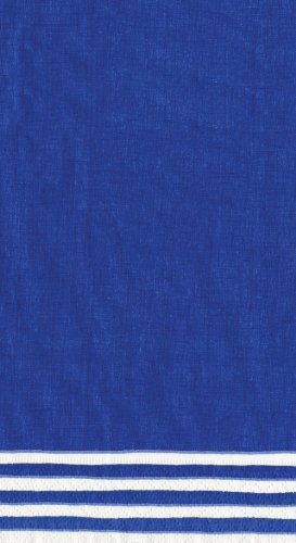 Caspari Stripe Border Paper Guest Towels, 15-Count, Blue
