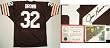 Jim Brown Signed Browns Stat Jersey