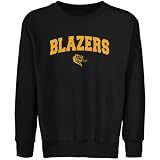 NCAA UAB Blazers Youth Black Logo Arch Crew Neck Fleece Sweatshirt