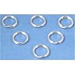 6 Round Split Ring Sterling Silver Beading Parts 8mm