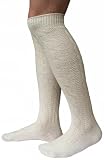 LANGE Trachtensocken Trachten Strümpfe für lederhosen Kniebund Socken Natur