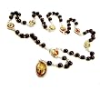 Chaplet of The Seven Sorrows Rosary - 18in. Chain - Wood Beads with Illustrated Medals and Centerpieces - IMPORTED FROM ITALY - Gift Boxed