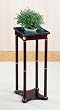 Coaster Green Snack Table Plant Stand, Marble Top with A Cherry Finish Base, Square
