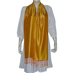 Womens Silk Scarf Designer Accessory 19 x 72 inches (psrf153)