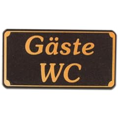 Hinweisschild - Gastronomieschild braun - G�ste WC - Gast Besuch Besucher Toilette Toiletten Klo Gastronomie Hotel Restaurant Wirtschaft Kneipe Bistro Cafe Eiscafe Gelateria Schild Warnschild Warnzeichen Arbeitssicherheit T�rschild T�r Kunststoff Kunststoffschild Geschenk Geburtstag T-Shirt