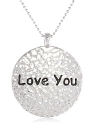 Shameless Jewelry "Naughty Nice" Love You-Bite Me Pendant Necklace, 15"