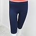 Seamless Solid Navy Shorts Tight Knee Length Spandex Stretch Athletic Yoga Bike
