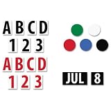Magna Visual Products - Magna Visual - Magnetic Letters, Numbers and Symbols, Magnetic, Black, 3/4dia 20/Set - Sold As 1 Pack - Organize, customize and update magnetic boards with ease. - Soft magnetic material will not scratch surface. - Screen printed. - Pre-cut. -